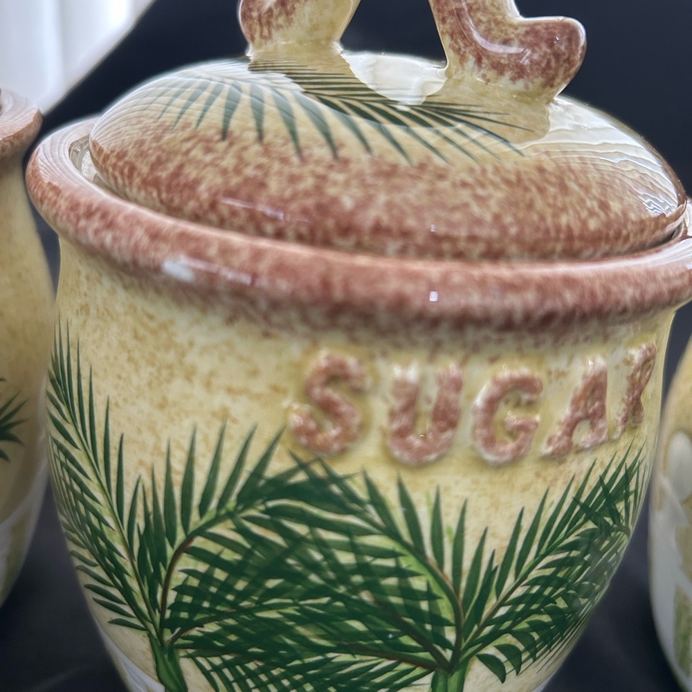 Palm Tree Kitchen Canister Set - Picture 3 of 8